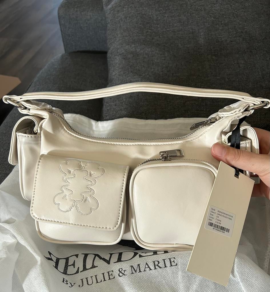 Reinders cargo pocket bag creme, nieuw, Sieraden, Tassen en Uiterlijk, Ophalen of Verzenden, Nieuw, Wit, Handtas