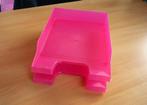 2 fuchsia roze vakken brievenbak paper tray documentenhouder, Ophalen of Verzenden