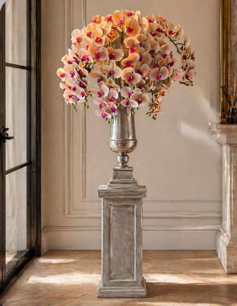 Grote luxe vaas op pilaar, 164 cm, landelijke stijl, Ophalen, Overige materialen, Gebruikt, Overige kleuren