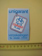 Sticker Unigarant Verzekeringen - Fiets Garantie Plan, Ophalen of Verzenden, Zo goed als nieuw, Bedrijf of Vereniging
