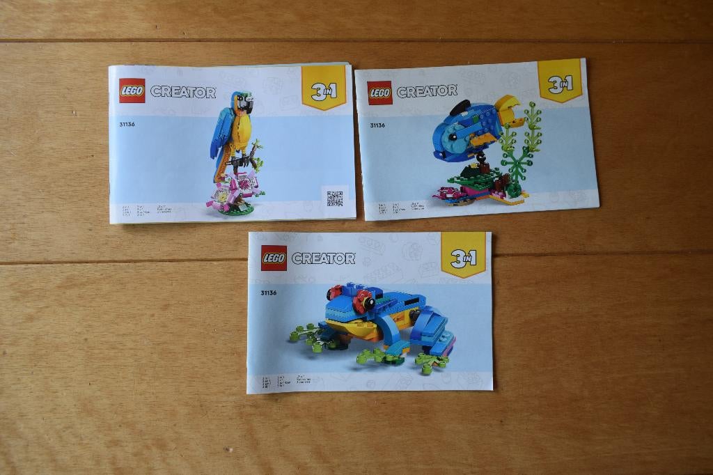 Lego 31136 3in1 Exotische papegaai, Lego, Compleet, Ophalen of Verzenden, Zo goed als nieuw