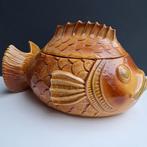 Vintage Sarreguemines Faience Vis Terrine uit Frankrijk, Ophalen of Verzenden
