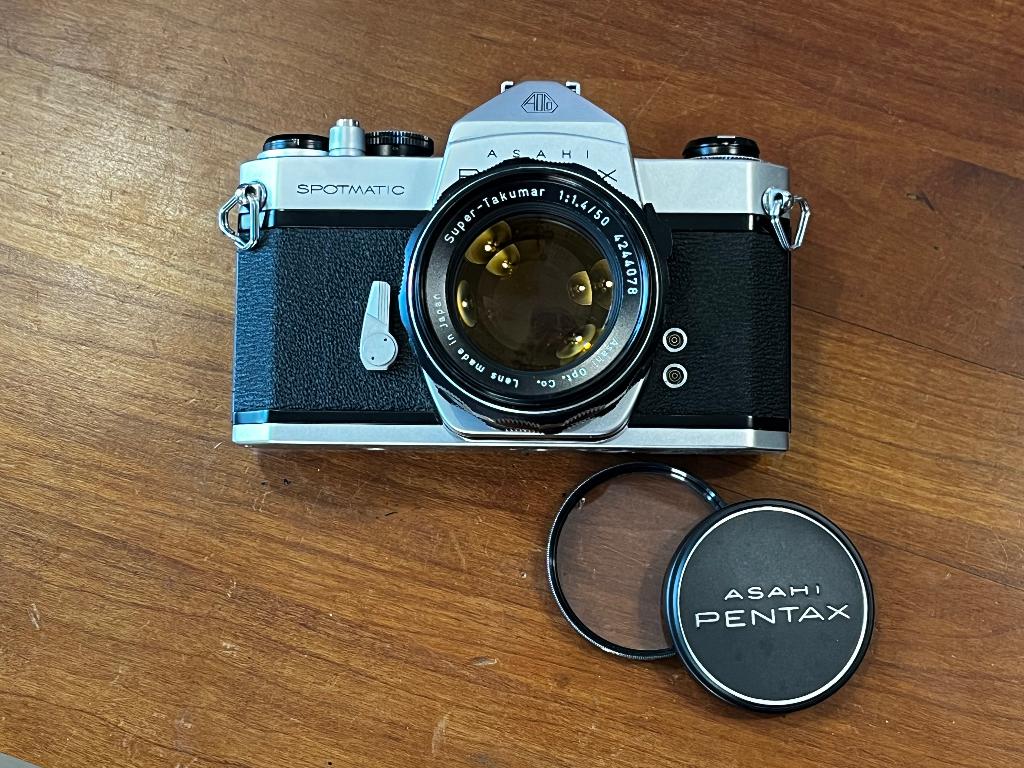 Pentax Spotmatic SP Super Takumar 50mm 1.4 LEZEN ‼️, Ophalen of Verzenden, Niet werkend, Spiegelreflex, Pentax