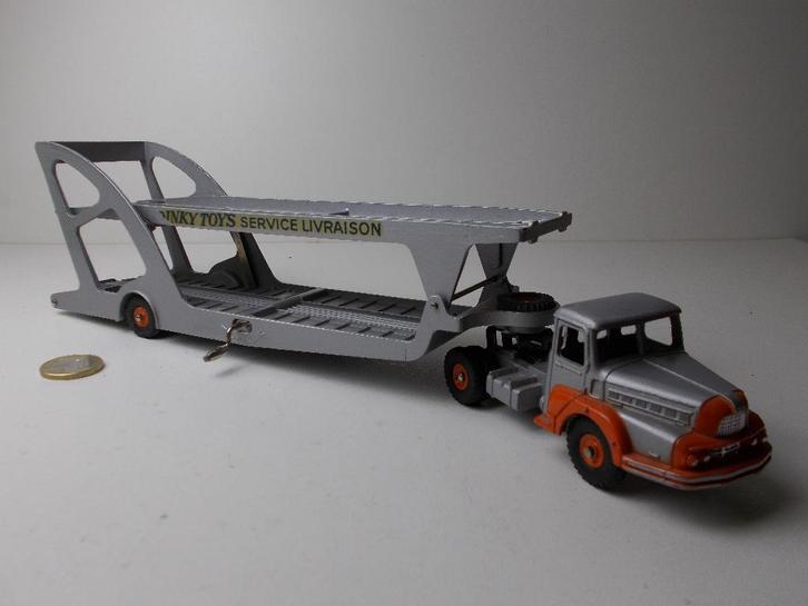 1958 Dinky SuperToys 39A UNIC BOILOT CARTRANSPORTER I.g.st., Hobby en Vrije tijd, Modelauto's | 1:43, Zo goed als nieuw, Bus of Vrachtwagen