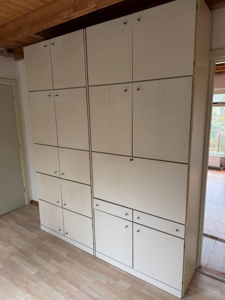 Hülsta Werke tweedelige archiefkast modulair, Ophalen, 100 tot 150 cm, 200 cm of meer, Zo goed als nieuw