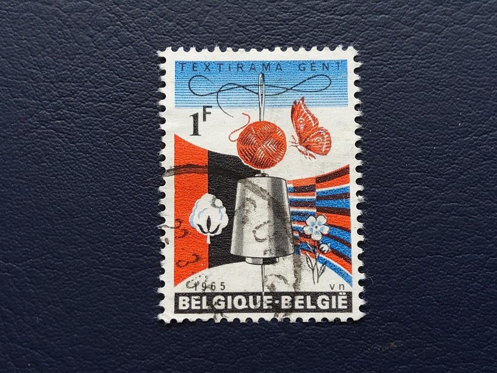 Belgische postzegel Textirama Gent 1965, Ophalen of Verzenden, Gestempeld