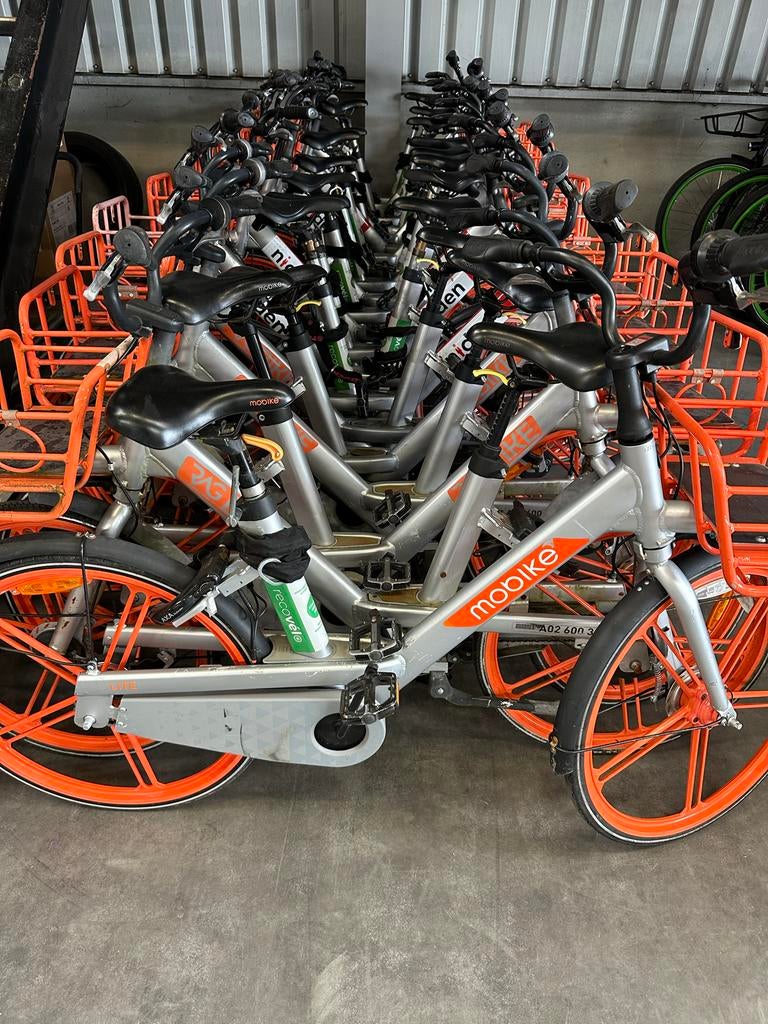 Partij 46x gebruikte Mobikes, Fietsen en Brommers, Fietsen | Dames | Damesfietsen, Gebruikt, Versnellingen, 50 tot 53 cm, Trommelrem
