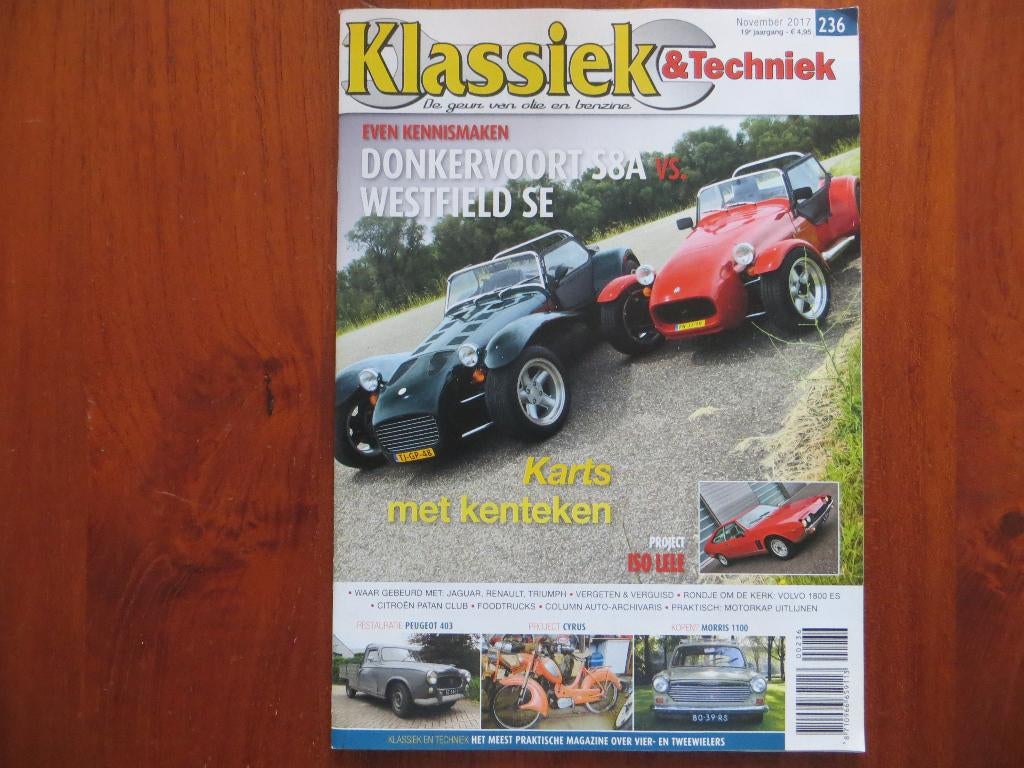 Klassiek & Techniek 236 Donkervoort S8A, Westfield SE, Ophalen of Verzenden, Nieuw, Peugeot