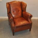 Cambridge, schapenleren oorfauteuil, Gebruikt, Ophalen of Verzenden, 75 tot 100 cm, Leer