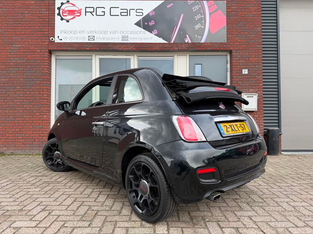 Fiat 500 C 0.9 TwinAir Lounge / Leder / PDC / Airco / Carpla, Auto's, Fiat, 86 pk, Gebruikt, Leder en Stof, Zwart
