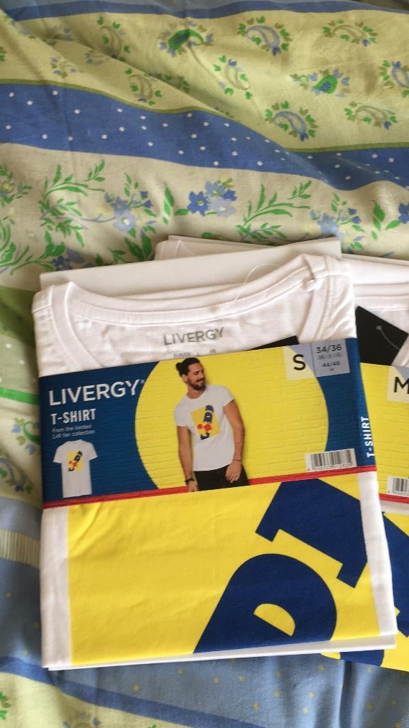 Nieuwe Lidl t shirt S en M € 17,50 per stuk., Maat 48/50 (M), Wit, Lidl, Nieuw