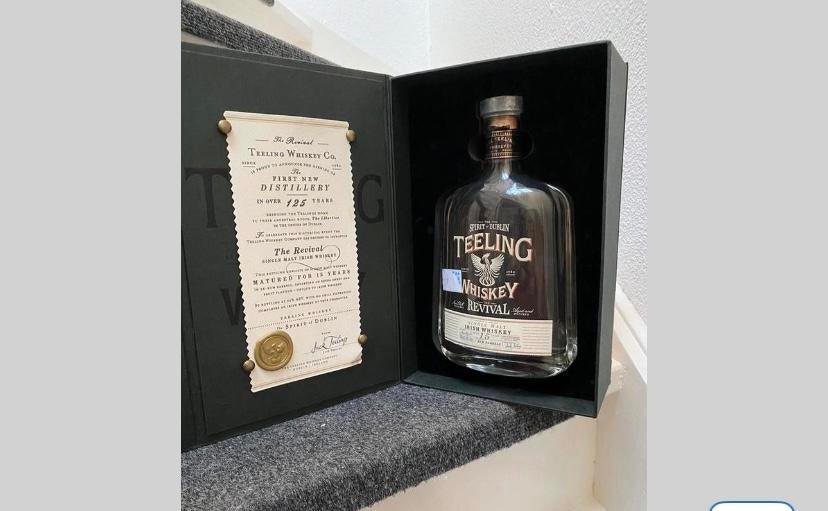 Lege Teeling Whiskey fles met originele doos, Ophalen of Verzenden, Gebruikt