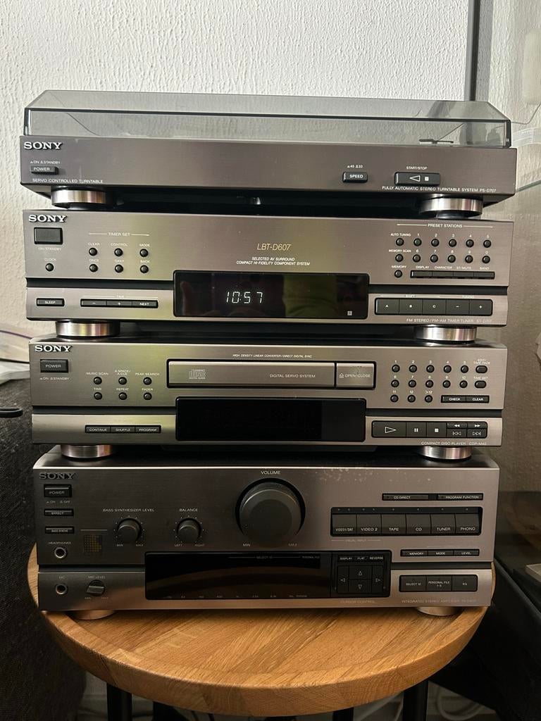 Sony Stereotoren LBT-D607 met platenspeler en handleiding, Audio, Tv en Foto, Stereo-sets, Ophalen, Gebruikt, Losse componenten