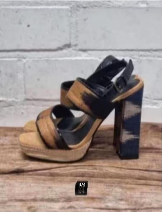 Hoss Intropia - Mooie leren sandalen met hak maat 38 - Nieuw