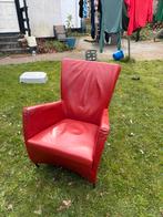 Montis Windy fauteuil - Rood leer, Gebruikt, Leer, Ophalen of Verzenden, Eén