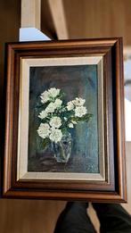 Schilderij van hyacinten in klassiek eikenhouten lijst, Antiek en Kunst, Ophalen