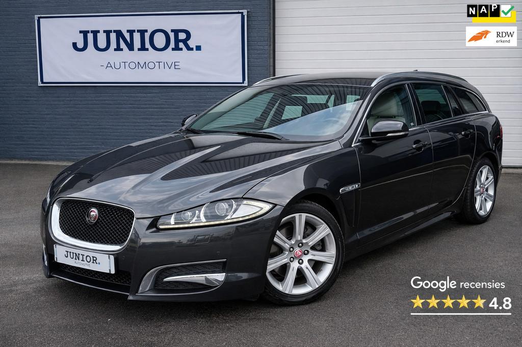Jaguar XF Sportbrake 2.2D R-SPORT/AUTO/LEDER/CAMERA/STUURVER, Auto's, Jaguar, Automaat, Euro 5, Achterwielaandrijving, Gebruikt