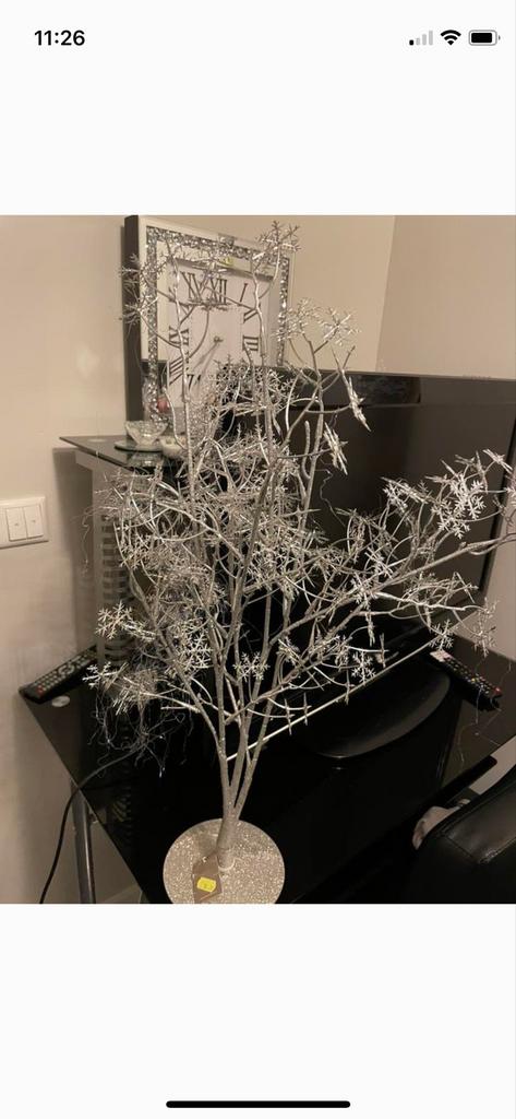 Decoratieve zilver boom 65 cm hoog, Diversen, Kerst, Ophalen