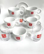 Illy kop en schotels 2 cappuccino 3 espresso 3 waterglaasjes, Huis en Inrichting, N, N, Ophalen of Verzenden, Overige stijlen