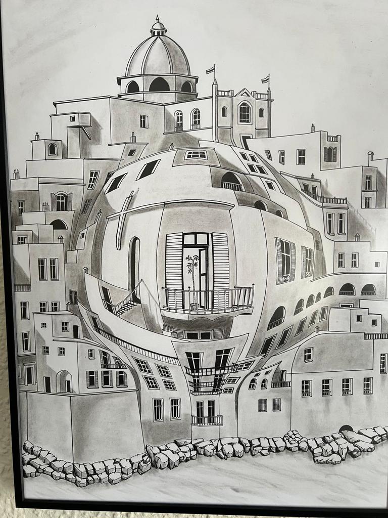 Originele inkttekeningen Escher stijl, Ophalen of Verzenden, Nieuw