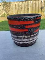 Retro Scheurich (West Gemany) bloempot - Model 806, 17cm, Aardewerk of Porselein, Oranje, Ophalen of Verzenden, Zo goed als nieuw