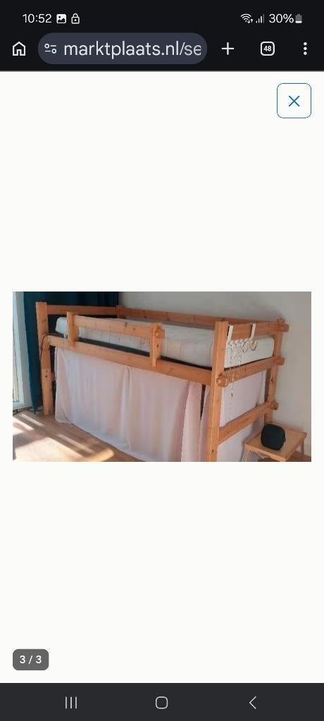 Halfhoogslaper voor 20 euro! 90 bij 2 meter, Ophalen, Gebruikt, 180 cm of meer, 85 tot 100 cm