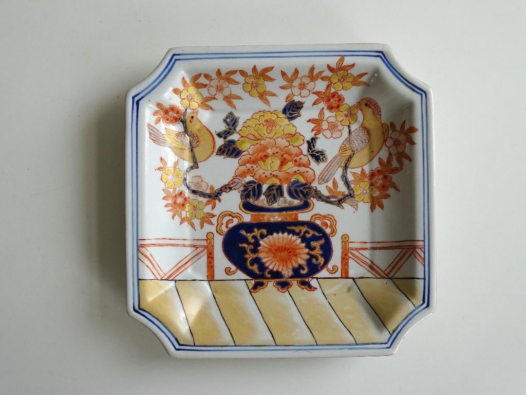 Oud Chinees Imari-stijl bord handbeschilderd, Antiek en Kunst, Ophalen of Verzenden
