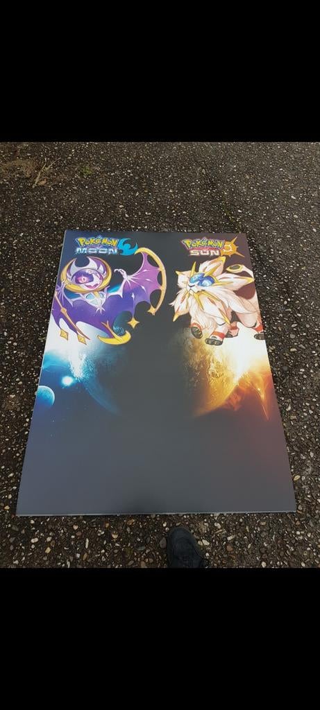 Pokemon Moon en Sun Reclamebord 3DS, Spelcomputers en Games, Ophalen