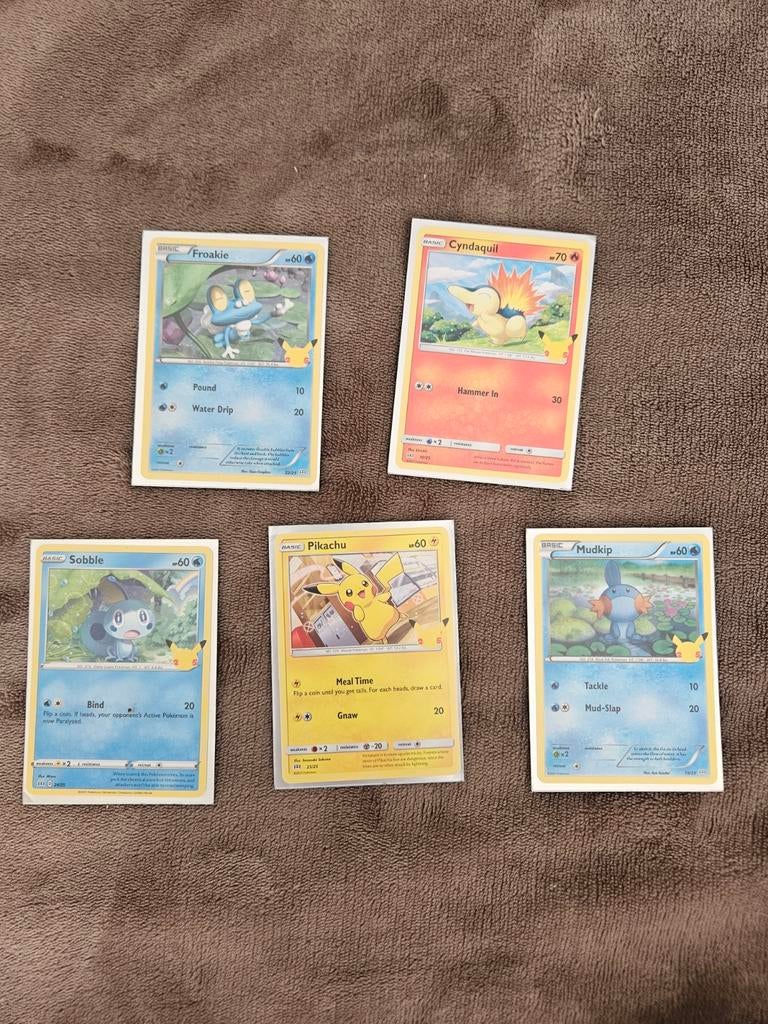 Pokémon Celebrations Kaarten Set - Pikachu, Froakie, Sobble, Ophalen of Verzenden, Zo goed als nieuw, Meerdere kaarten