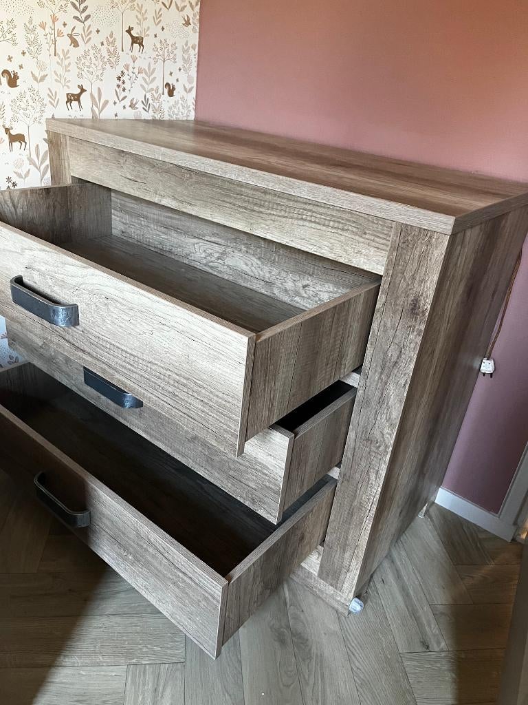 Kidsmill Brent Commode Ladekast Oldwood, Ophalen, Gebruikt, 50 tot 70 cm, 100 cm of meer