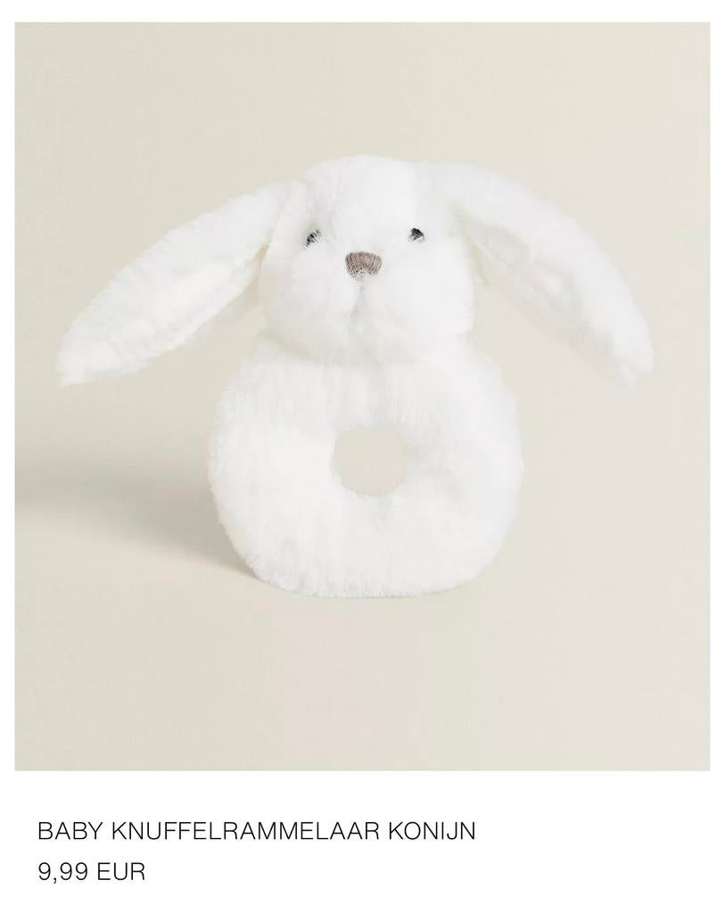 ZGAN rammelaar konijn van Zara Home, Kinderen en Baby's, Ophalen of Verzenden, Zo goed als nieuw