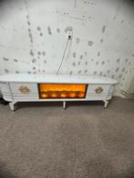 Moderne TV-meubel met LED sfeerhaard – Zo goed als nieuw, Overige materialen, 150 tot 200 cm, Ophalen of Verzenden, Zo goed als nieuw
