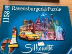 Puzzel new york silhouette, Ophalen of Verzenden, 500 t/m 1500 stukjes, Zo goed als nieuw
