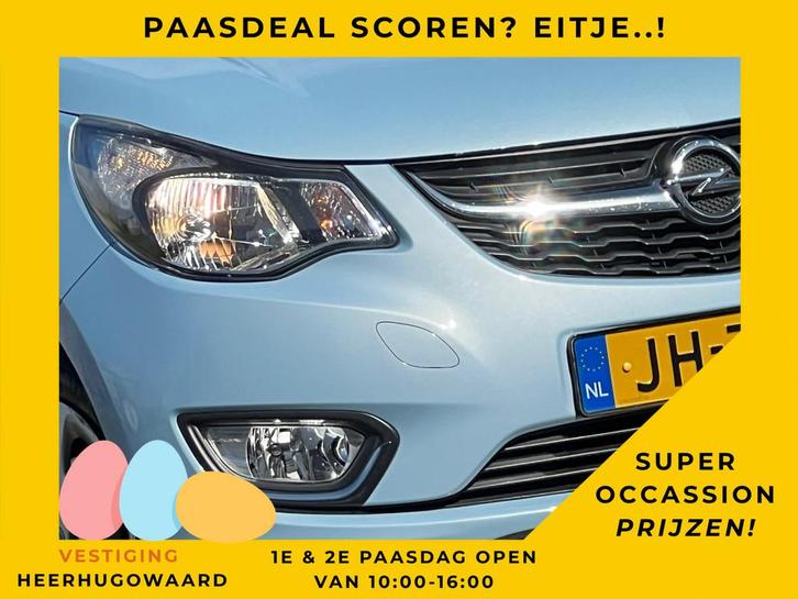 Opel KARL 1.0 75pk Cosmo - Ray Blue - Leder int/Bluetooth/Se, Auto's, Opel, Bedrijf, Te koop, Karl, ABS, Airbags, Airconditioning