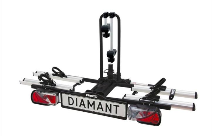 TE HUUR: v.a. €7,50, Pro-User Diamant Fietsendrager, Auto diversen, Fietsendragers, Gebruikt, Trekhaakdrager, 2 fietsen, Elektrische fiets