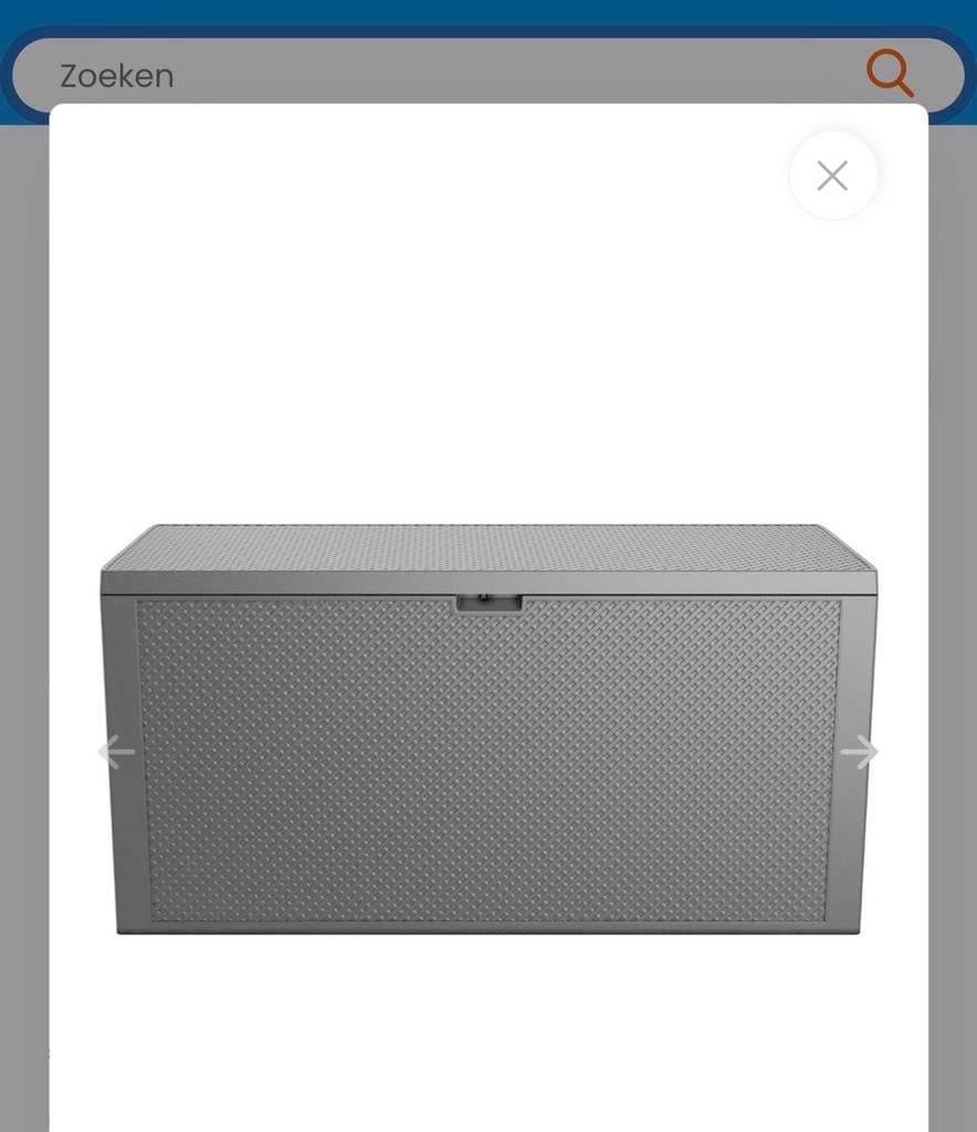 Grafiet Kussenbox 117,8x44,6x58 cm - Waterdicht, Ophalen of Verzenden, Nieuw, Kunststof