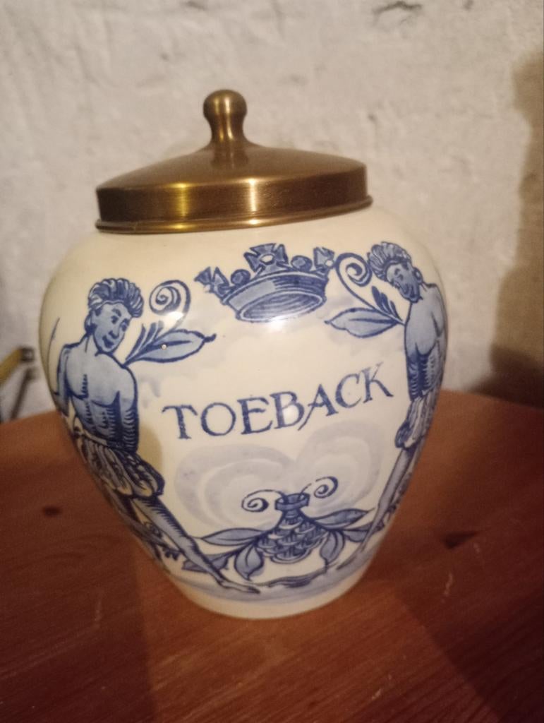 Delfts blauwe tabakspot van Goedewaagen, Antiek en Kunst, Antiek | Keramiek en Aardewerk, Ophalen of Verzenden