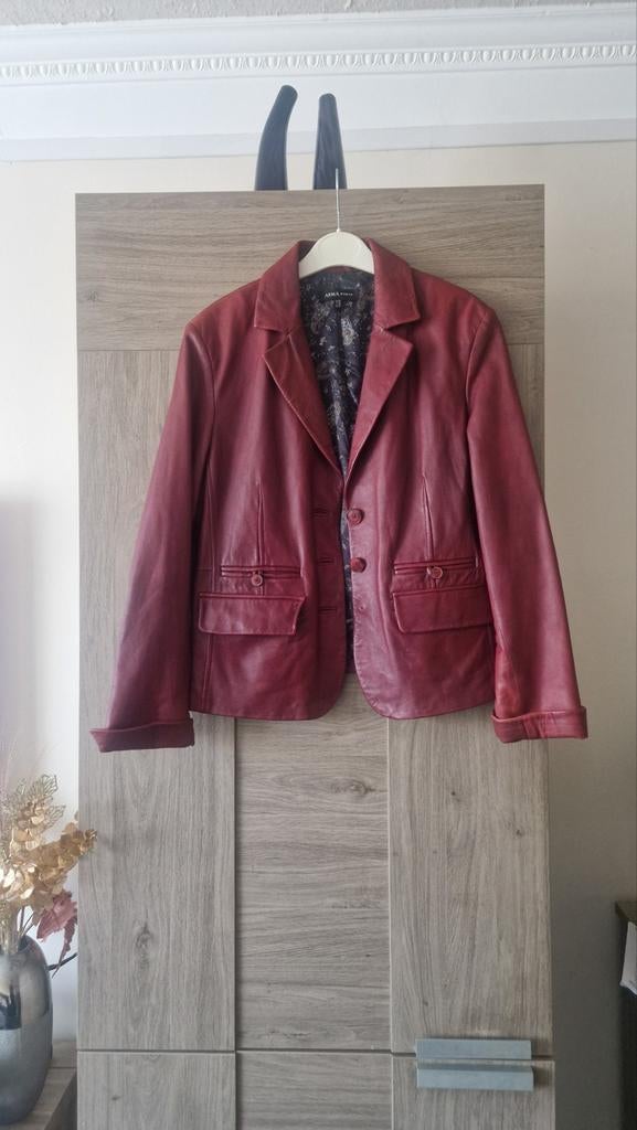 Arma leren jasje bordeaux maat 44 (valt als 40), Maat 38/40 (M), Overige kleuren, Arma, Ophalen of Verzenden