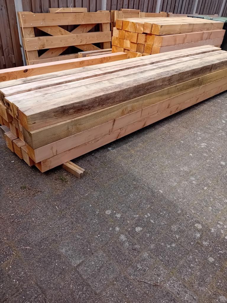 Geschaafde Douglas balken 4 meter lang., Tuin en Terras, Palen, Balken en Planken, Nieuw, Balken, 250 cm of meer, Ophalen