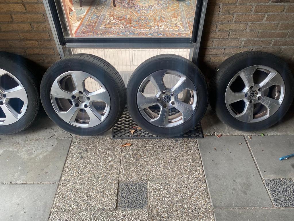 Autobanden met velgen 16 inch, Ophalen, Gebruikt, 16 inch, Banden en Velgen