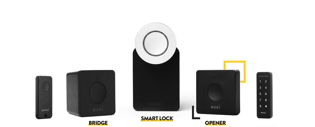 NUKI smart lock, opener (intercom), fob (knop) & keypad, Ophalen of Verzenden, Zo goed als nieuw, Buitendeur