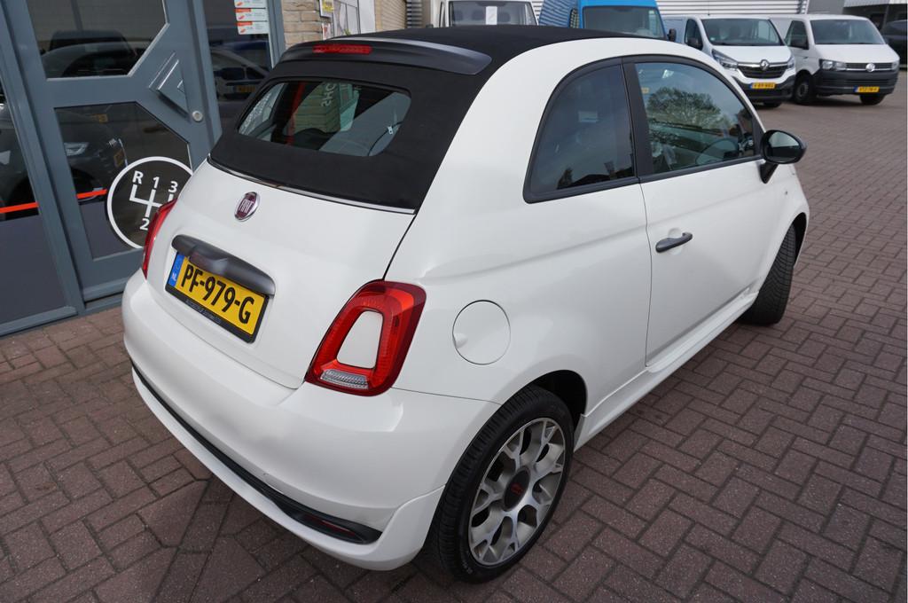 Fiat 500C 0.9 TwinAir Turbo Sport Cabriolet (bj 2017), Auto's, Fiat, Voorwielaandrijving, Gebruikt, Cabriolet, Leder en Stof