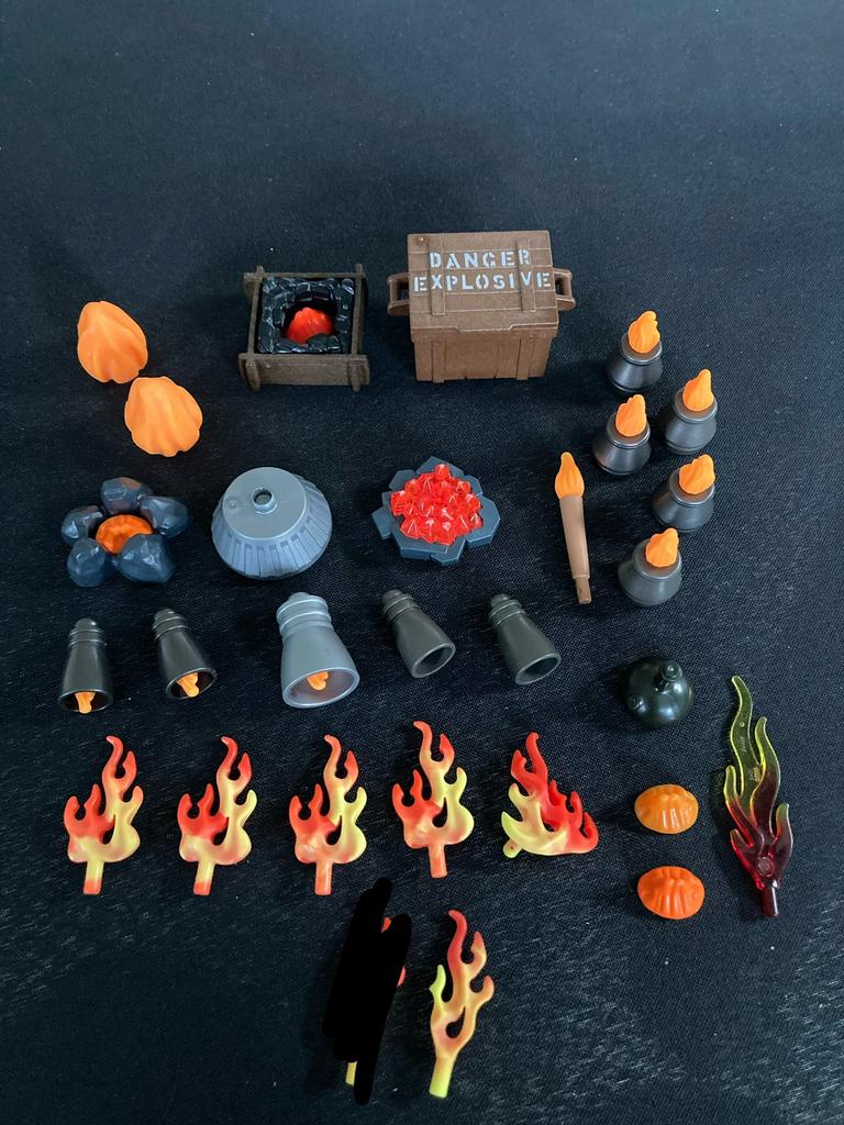 Playmobil vuurtje , kist ed…, Ophalen of Verzenden, Zo goed als nieuw