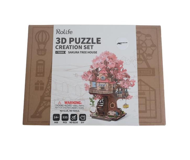 Robotime Sakura Tree House TGS04, Hobby en Vrije tijd, Knutselen, Nieuw, Ophalen of Verzenden