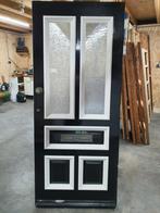 Goede gebruikte elegante hardhouten voordeur., Gebruikt, Deurkozijn, 150 tot 225 cm, Hout