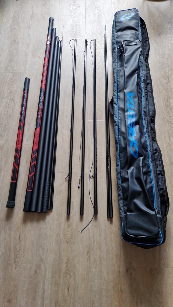 Cresta carpetition p500 power karperhengel 10 mtr, Ophalen, Zo goed als nieuw, Vaste hengel