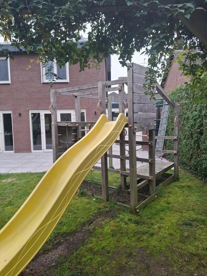 Blue Rabbit Klimtoestel Crossfit + Glijbaan, Kinderen en Baby's, Speelgoed | Buiten | Speeltoestellen, Gebruikt, Glijbaan, Klimnet