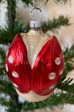 Oud glazen kerstversiering kerstballen lieveheersbeestje, Diversen, Kerst, Ophalen of Verzenden, Gebruikt