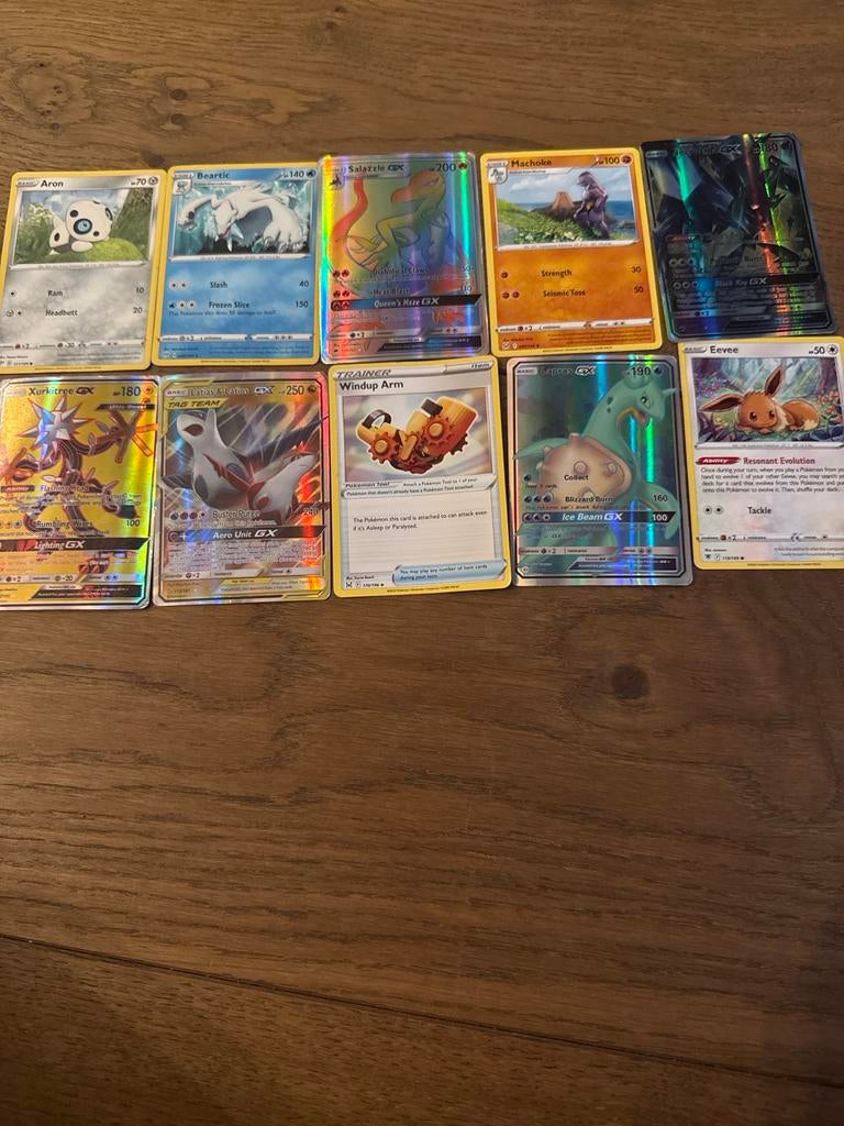 Pokémon Kaarten - Diverse GX en meer!, Ophalen of Verzenden, Gebruikt, Losse kaart, Foil