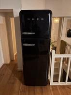 Zwarte Smeg Koelkast met Vriesvak, Ophalen, 150 tot 200 liter, Gebruikt, Energieklasse A of zuiniger